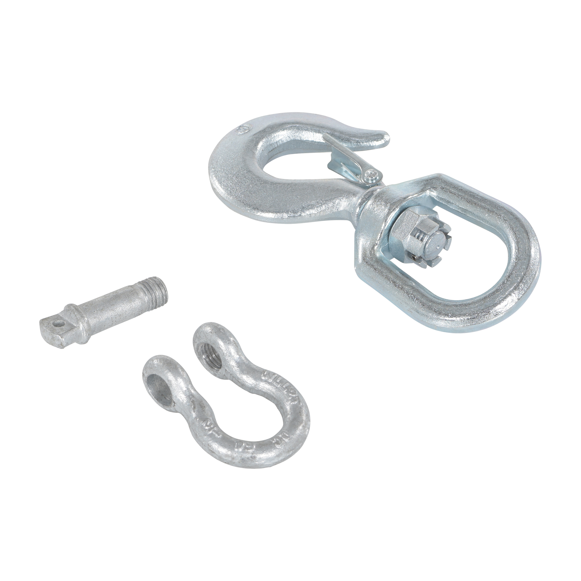 Vestil Steel Swivel Hook with Shackle - 4000 Lb. Capacity, Forged Steel, Model# HOOK-S-4
